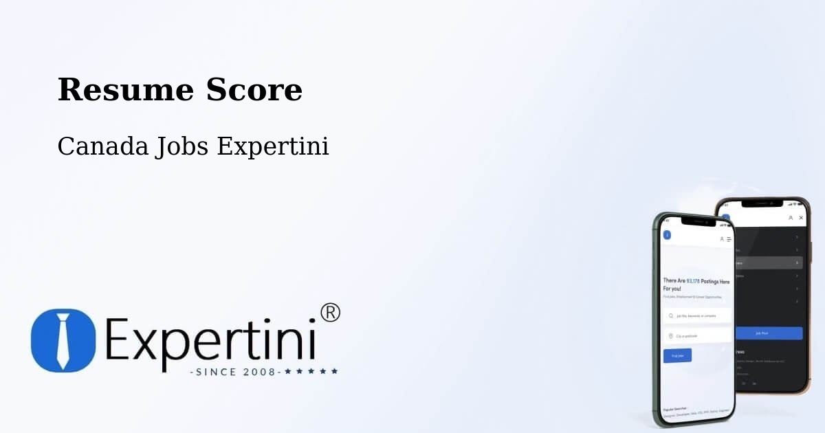 Resume Score & Job Description Match Tool – Toronto - Canada Jobs Expertini